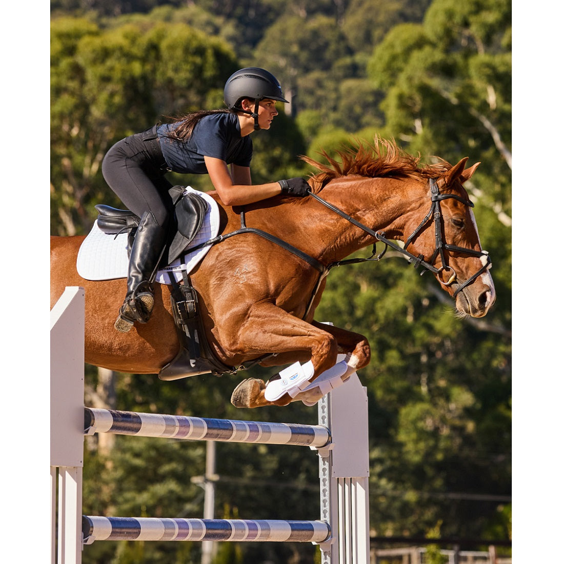 Weatherbeeta Prime Air-Tec Jump Saddle Pad - White Lifestyle