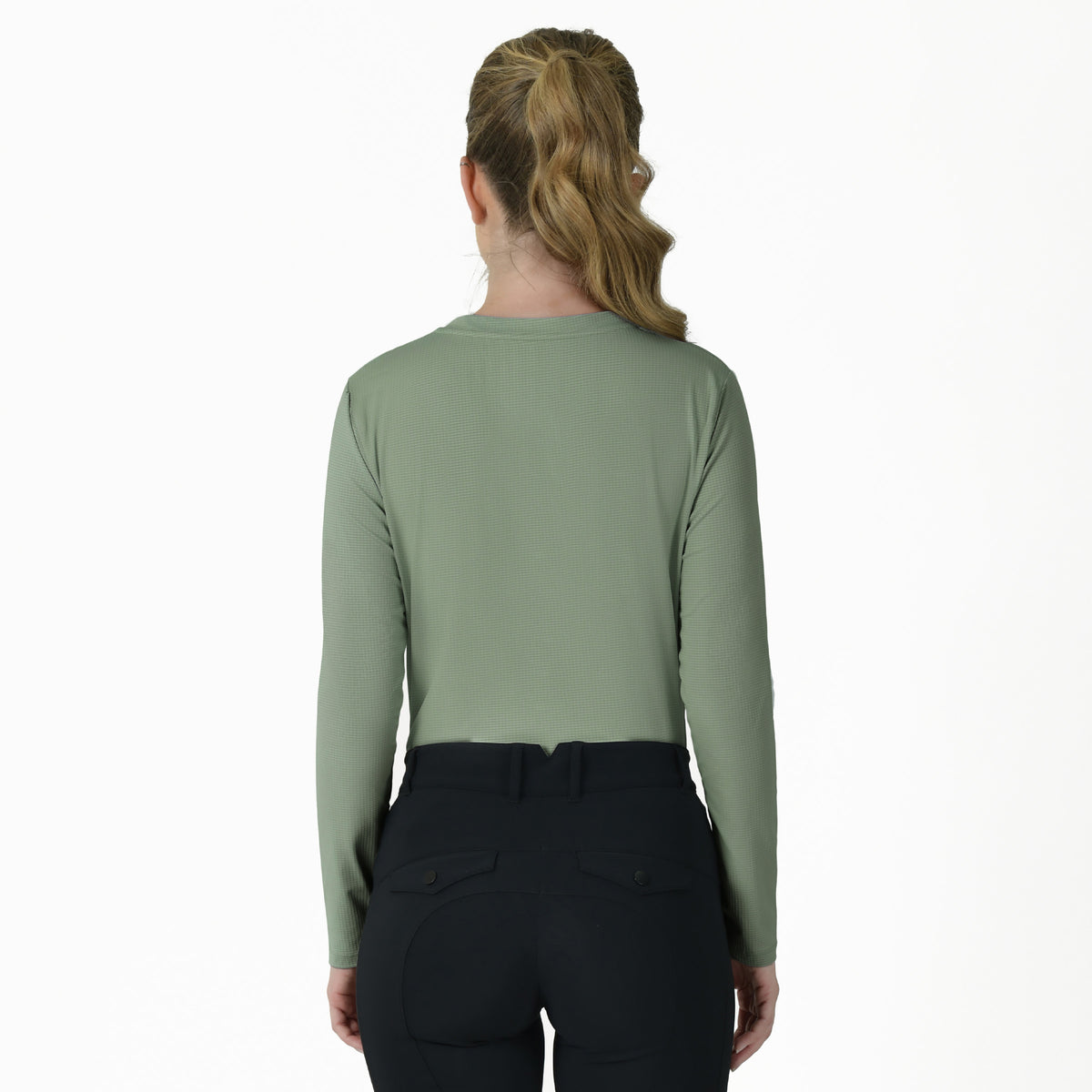 Weatherbeeta Relaxed UV Long Sleeve Tee - Olive Leaf Back