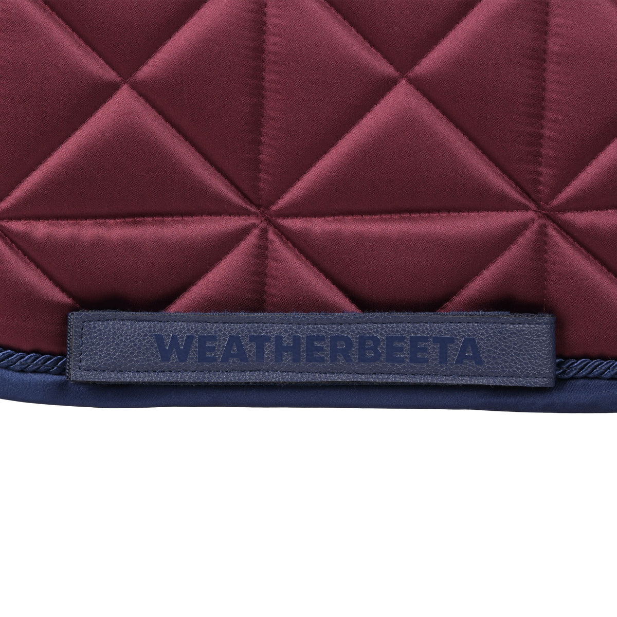 Weatherbeeta Satin Luxe Air-Tec Dressage Saddle Saddle Pad - Burgundy Girth