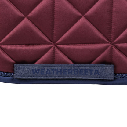 Weatherbeeta Satin Luxe Air-Tec Dressage Saddle Saddle Pad - Burgundy Girth