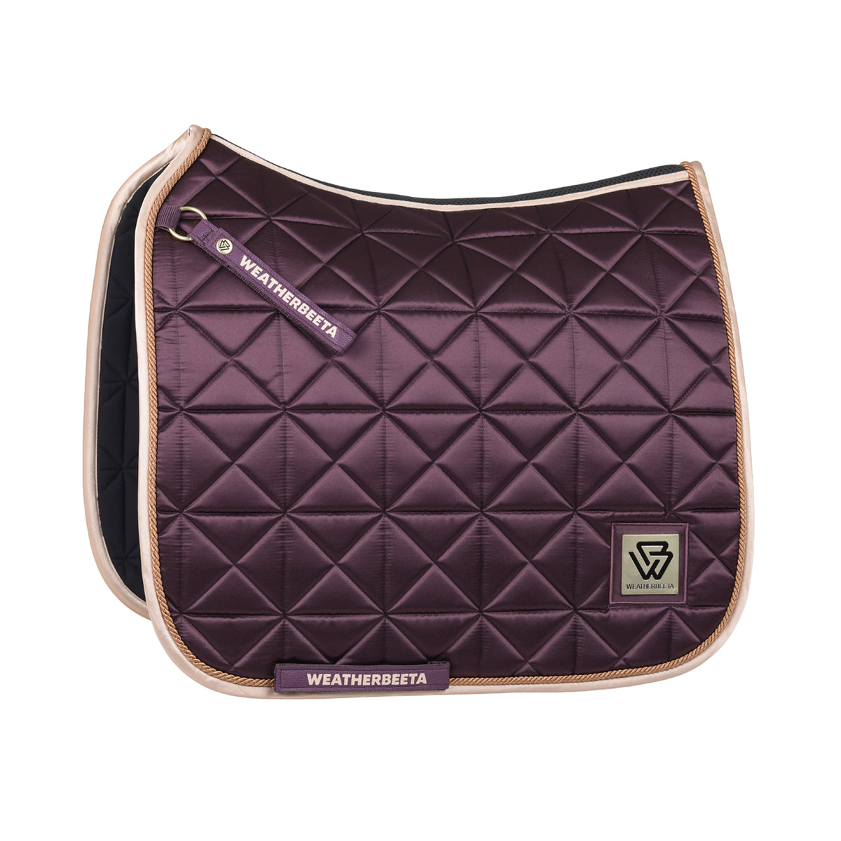 Weatherbeeta Satin Luxe Air-Tec Dressage Saddle Saddle Pad - Chocolate