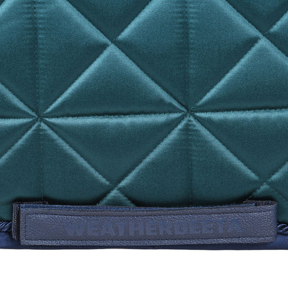 Weatherbeeta Satin Luxe Air-Tec Dressage Saddle Saddle Pad - Forest Green Girth
