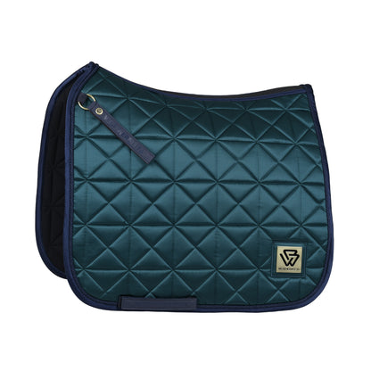 Weatherbeeta Satin Luxe Air-Tec Dressage Saddle Saddle Pad - Forest Green