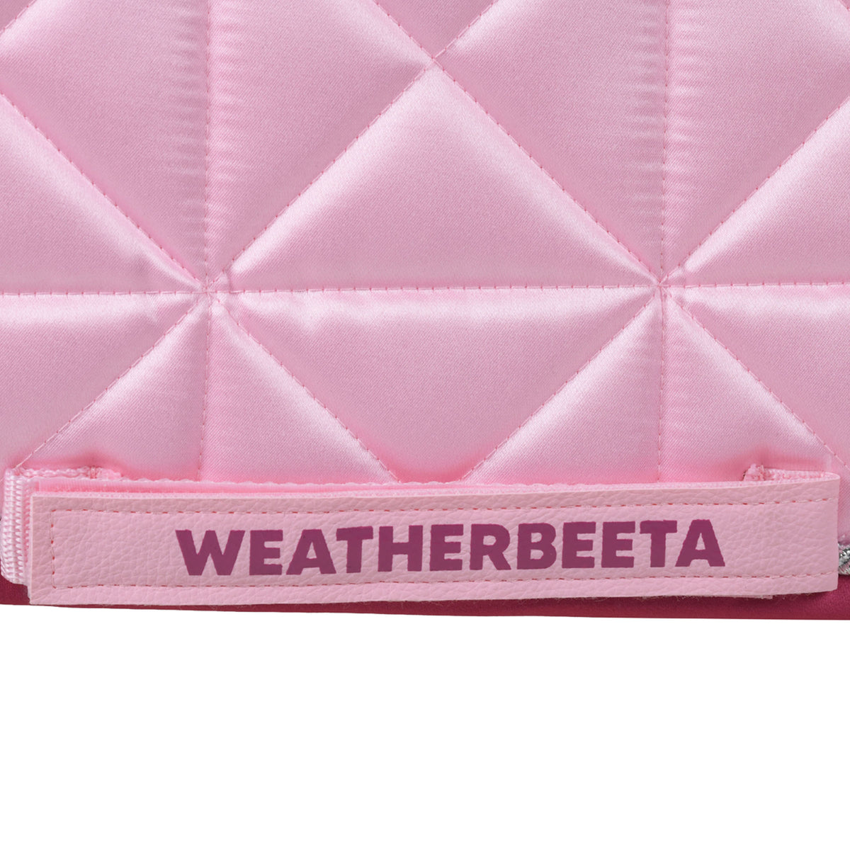 Weatherbeeta Satin Luxe Air-Tec Dressage Saddle Saddle Pad - Soft Pink Girth