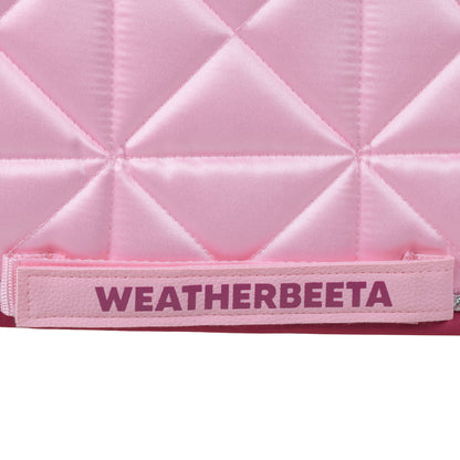 Weatherbeeta Satin Luxe Air-Tec Dressage Saddle Saddle Pad - Soft Pink Girth