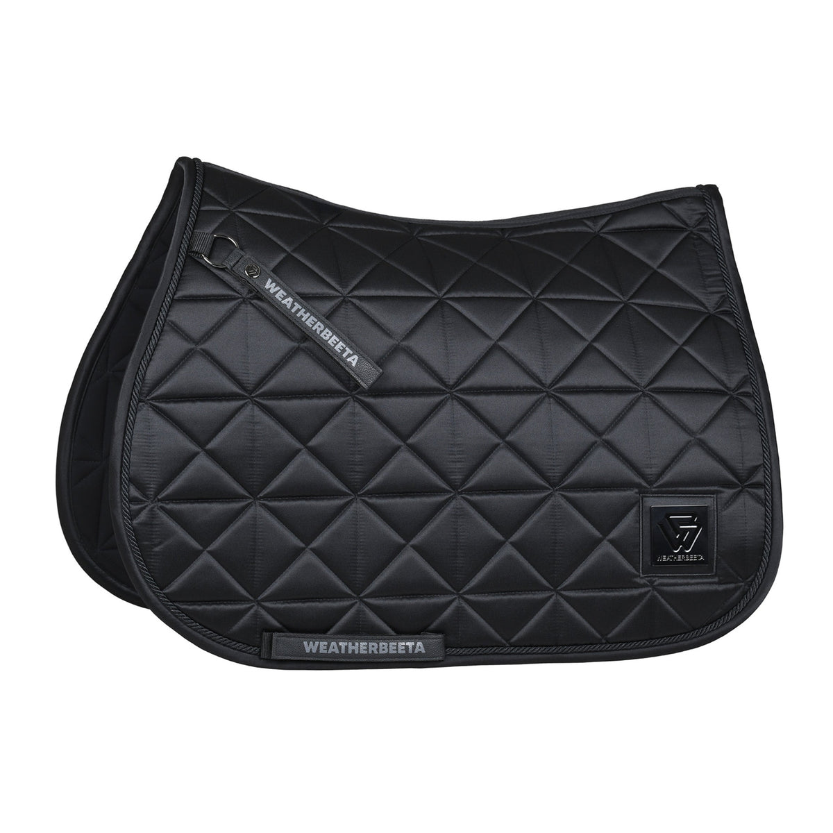 Weatherbeeta Satin Luxe Air-Tec Euro Jump Shaped Saddle Pad - Black