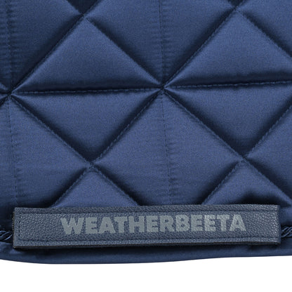 Weatherbeeta Satin Luxe Air-Tec Euro Jump Shaped Saddle Pad - Navy Girth