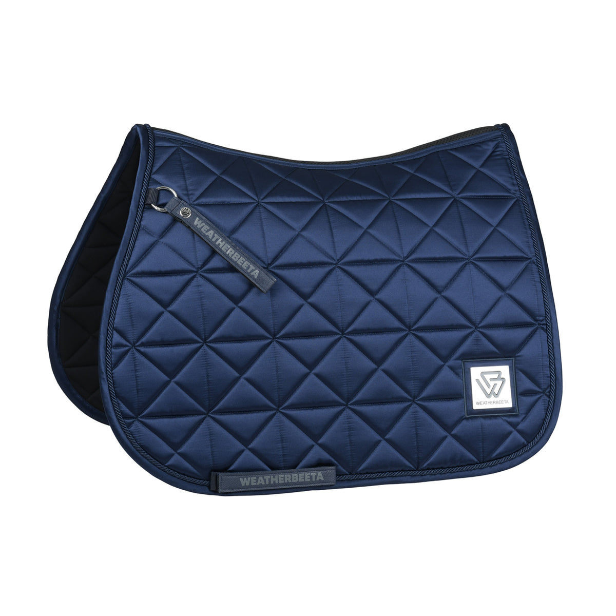 Weatherbeeta Satin Luxe Air-Tec Euro Jump Shaped Saddle Pad - Navy