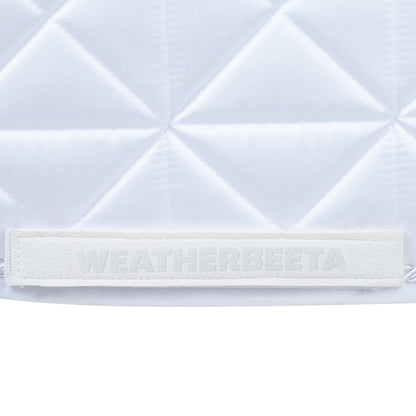 Weatherbeeta Satin Luxe Air-Tec Euro Jump Shaped Saddle Pad - White Girth