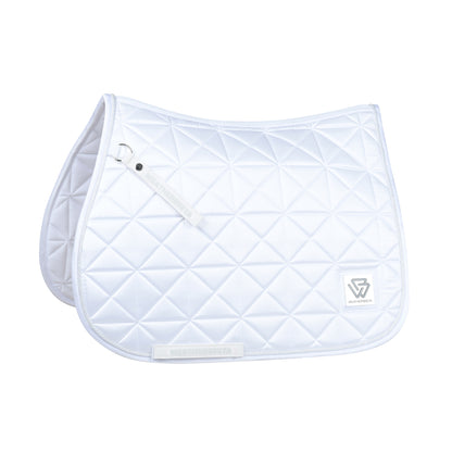 Weatherbeeta Satin Luxe Air-Tec Euro Jump Shaped Saddle Pad - White
