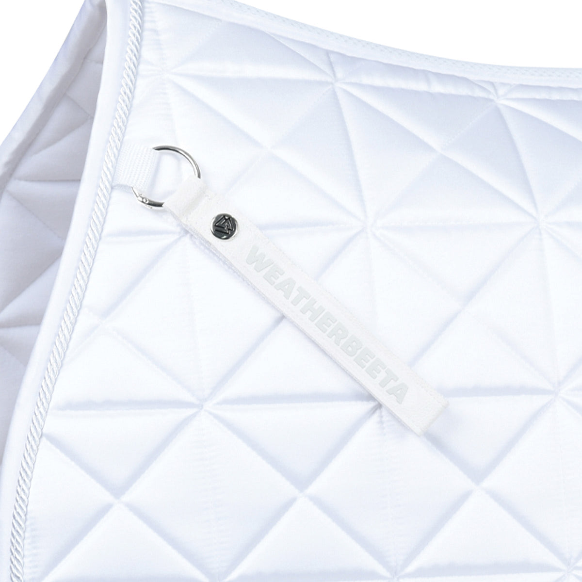 White - girth strap detail