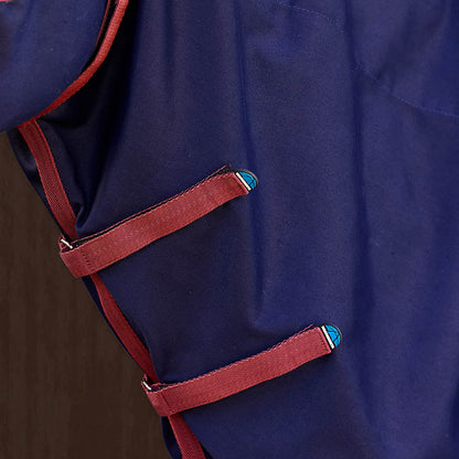 Weatherbeeta Show Sheet Hood - Navy/Burgundy detail 1