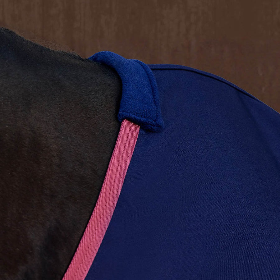 Weatherbeeta Show Sheet Standard Neck - Navy Burgundy Wither