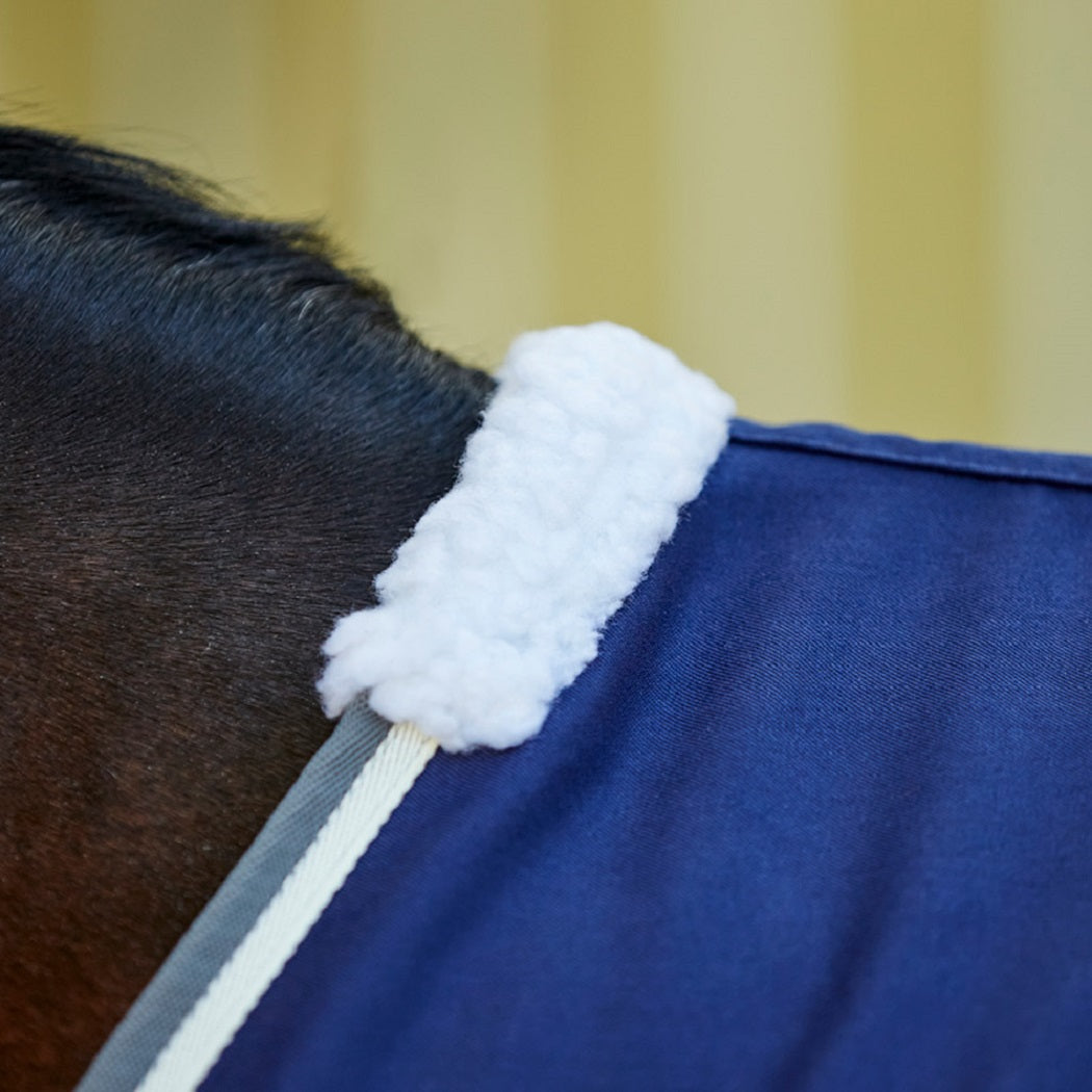 Weatherbeeta Show Sheet Standard Neck - Navy Grey Wither