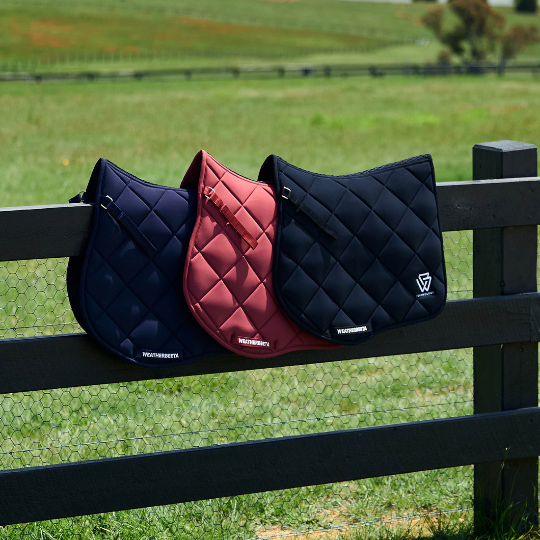 Weatherbeeta Soft Shell Pro 3D Air-Tec All Purpose Saddle Pad - Burgundy Lifestyle