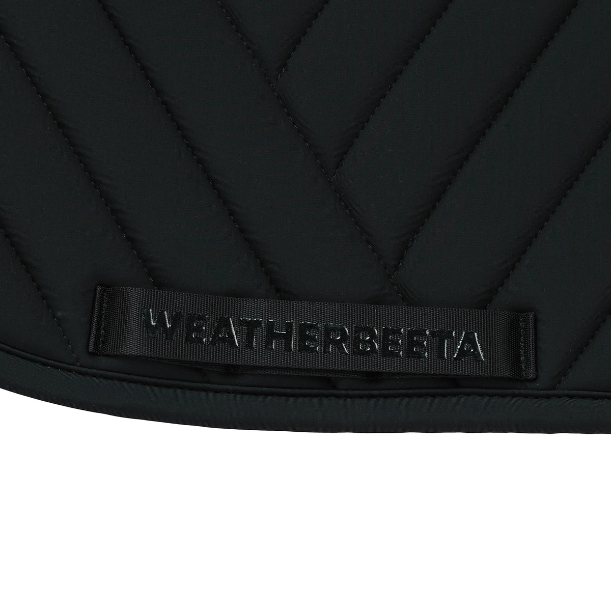 Black - girth strap keeper detail
