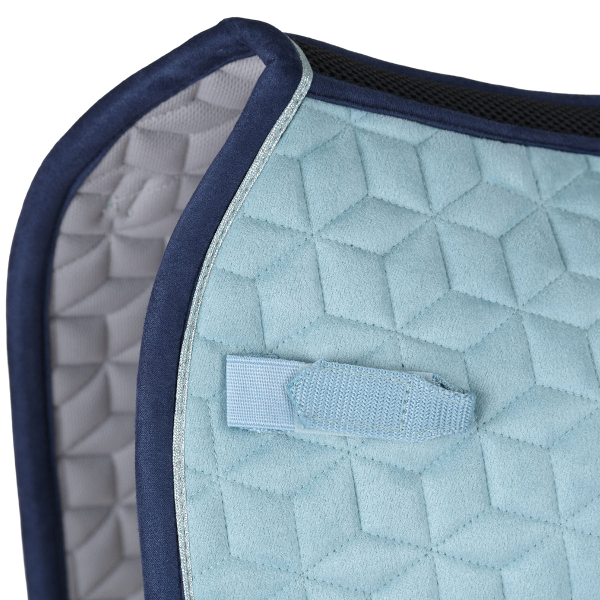 Weatherbeeta Suede Elite Air-Tec Dressage Saddle Pad - Aqua D-ring