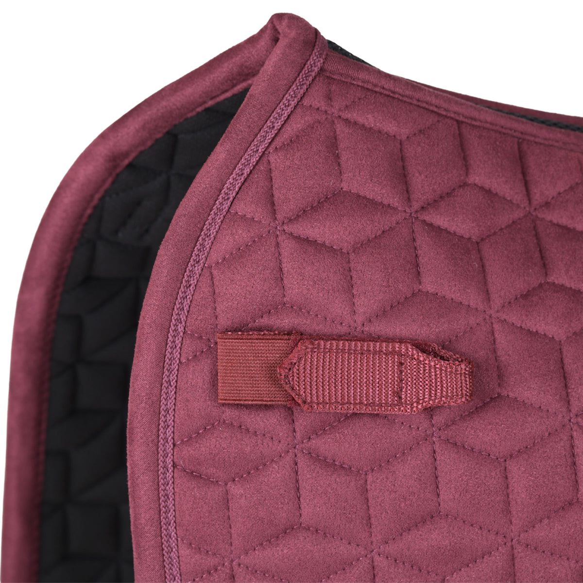 Weatherbeeta Suede Elite Air-Tec Dressage Saddle Pad - Burgundy D-ring
