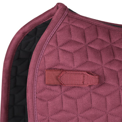 Weatherbeeta Suede Elite Air-Tec Dressage Saddle Pad - Burgundy D-ring