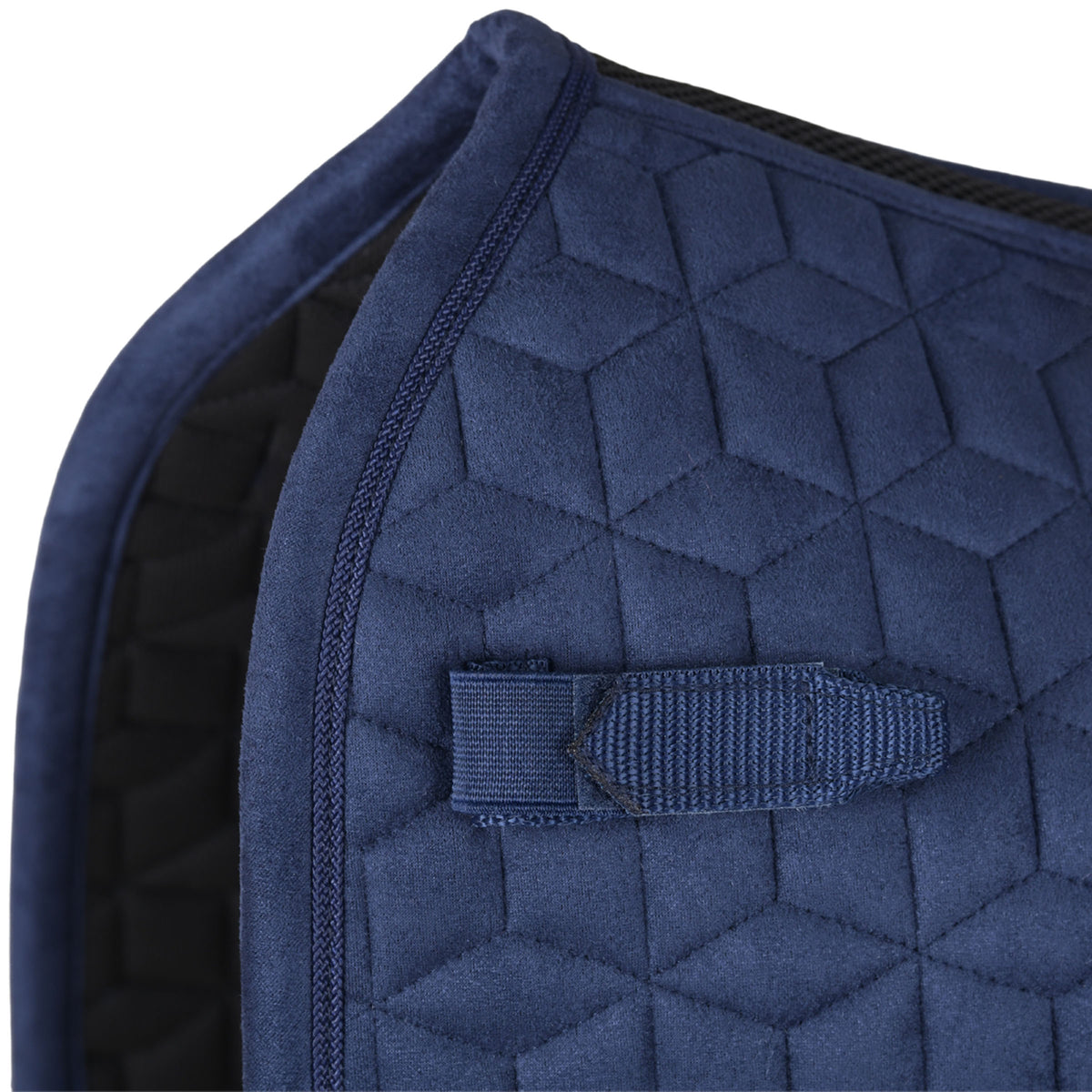 Weatherbeeta Suede Elite Air-Tec Dressage Saddle Pad - Navy D-ring