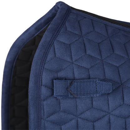 Weatherbeeta Suede Elite Air-Tec Dressage Saddle Pad - Navy D-ring