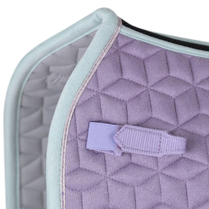 Weatherbeeta Suede Elite Air-Tec Dressage Saddle Pad - Soft Lilac D-ring