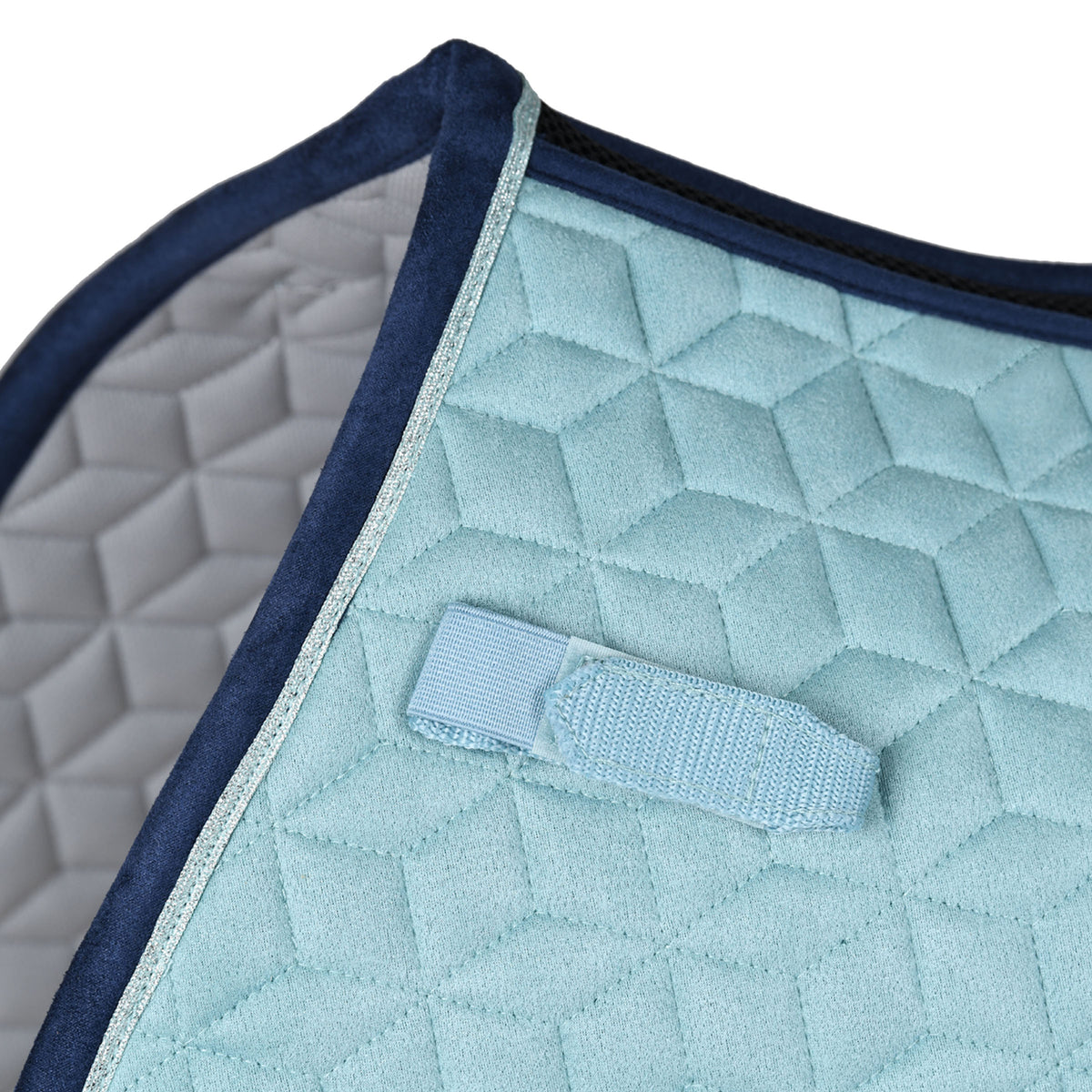 Weatherbeeta Suede Elite Air-Tec Jump Saddle Pad - Aqua D-ring