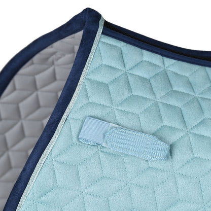 Weatherbeeta Suede Elite Air-Tec Jump Saddle Pad - Aqua D-ring