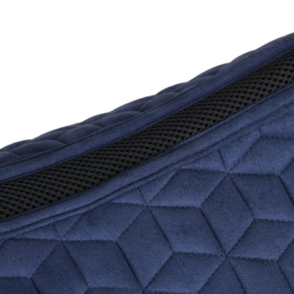 Weatherbeeta Suede Elite Air-Tec Jump Saddle Pad - Navy Spine