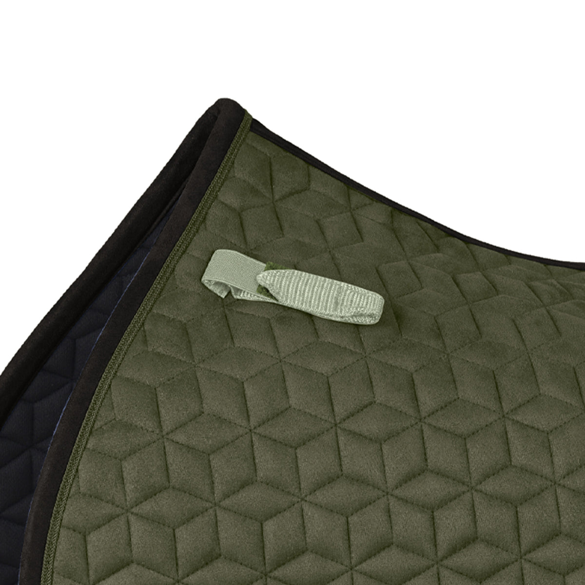 Weatherbeeta Suede Elite Air-Tec Jump Saddle Pad - Olive D-ring