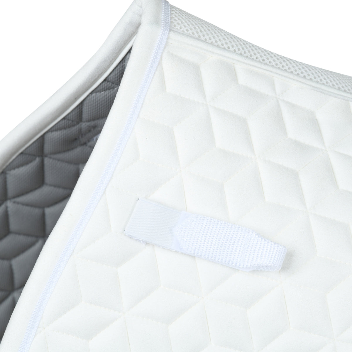 Weatherbeeta Suede Elite Air-Tec Jump Saddle Pad - White D-ring