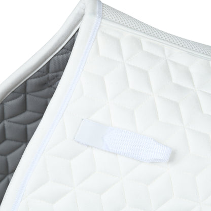 Weatherbeeta Suede Elite Air-Tec Jump Saddle Pad - White D-ring