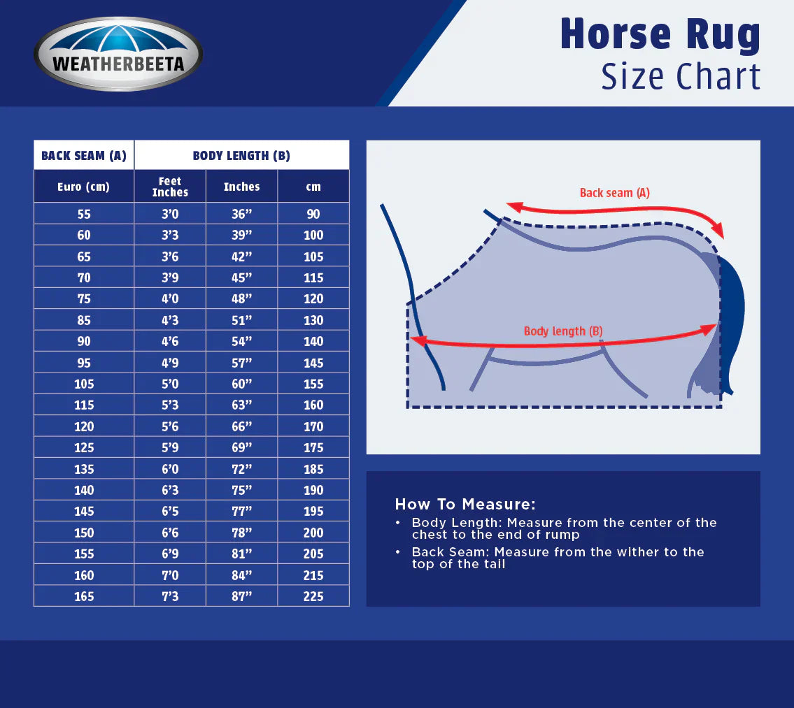 Weatherbeeta Size Chart