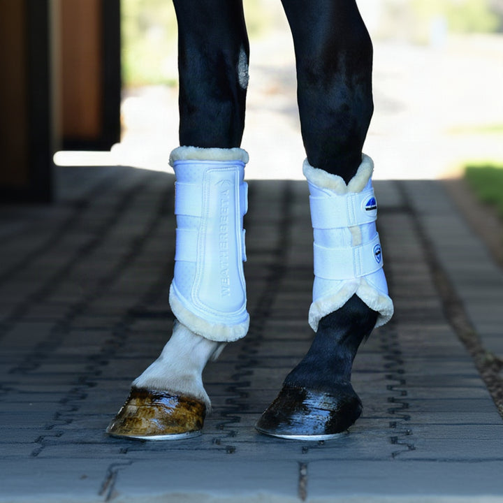 Weatherbeeta Tough-Tec Comfy Fleece Brushing Boots - White