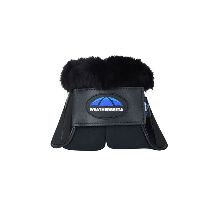 Weatherbeeta Tough-Tec Impact Fleece Trim Bell Boots - Black