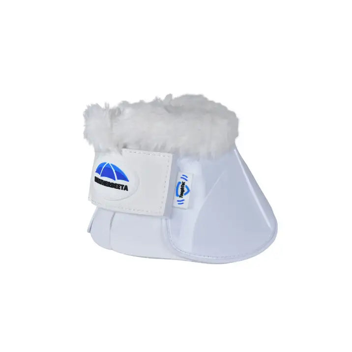 Weatherbeeta Tough-Tec Impact Fleece Trim Bell Boots - White