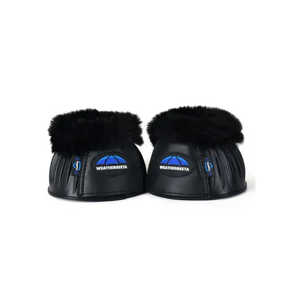 Weatherbeeta Tough-Tec Prime Fleece Trim Rubber Bell Boots - Black