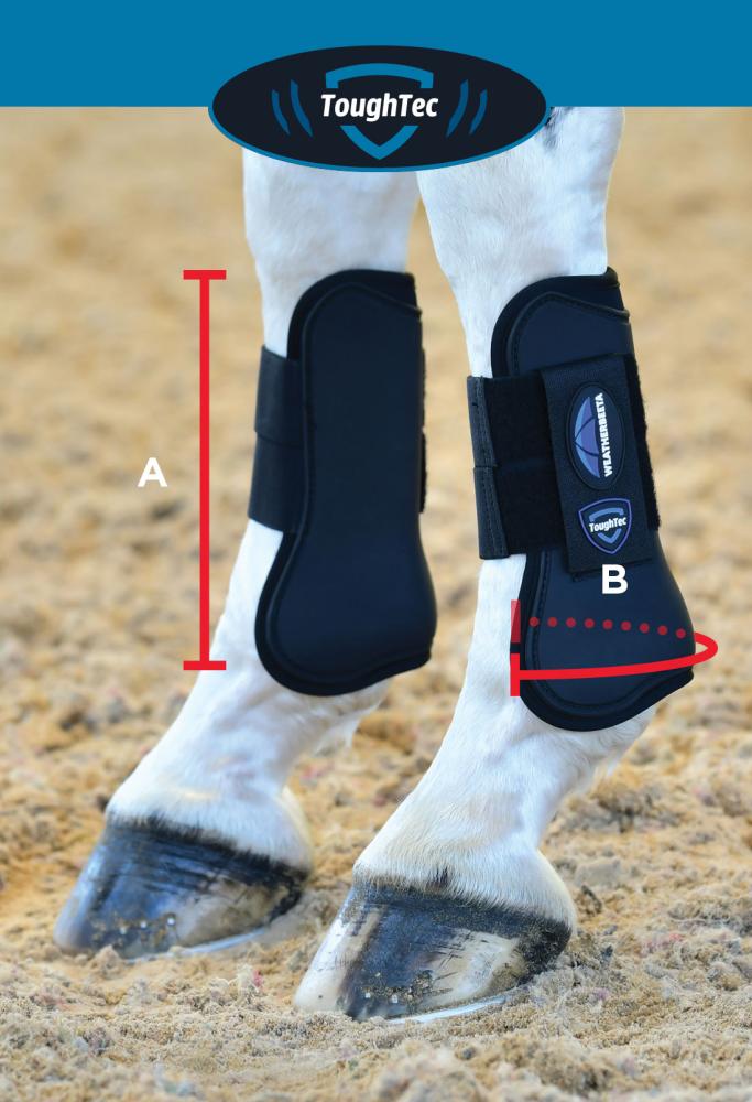 Weatherbeeta Tough-Tec Prime Open Front Boots - Size Chart