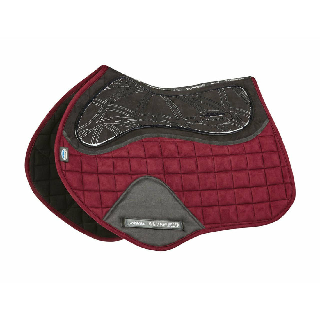 Weatherbeeta Ultra Grip Jump Saddle Pad - Burgundy Hero