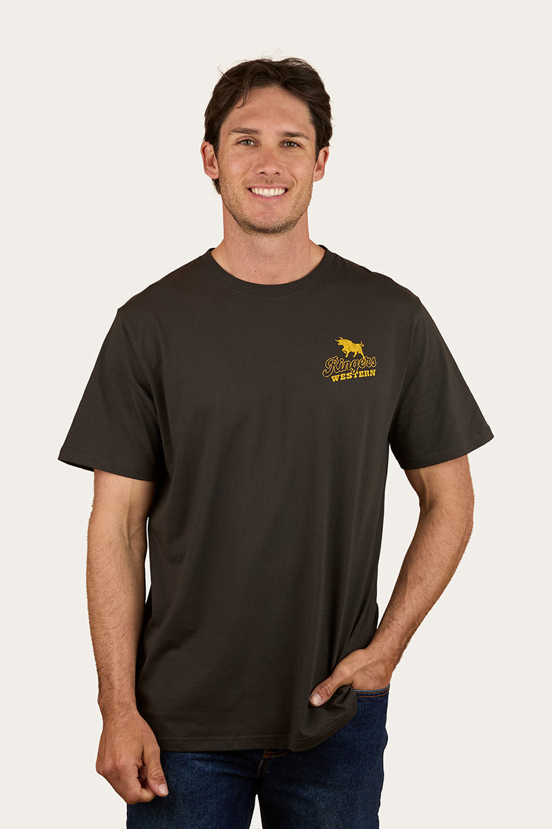 Wedge-tail Rampage Mens Loose Fit T-Shirt - Charcoal Front