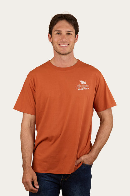 Wedge-tail Rampage Mens Loose Fit T-Shirt - Rust Front