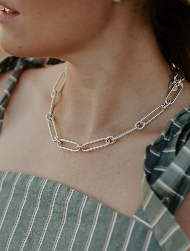 Whistle &amp; Pop High Country Chunky Gate Chain Necklace