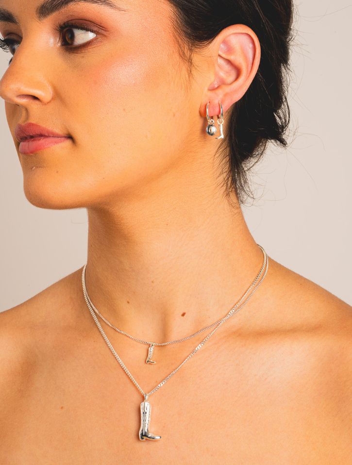 Whistle &amp; Pop Trailblazer Dainty Boot Necklace