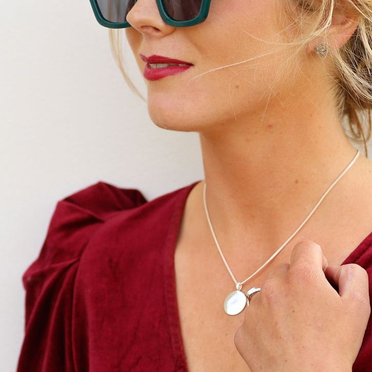 Whistle &amp; Pop Trailblazer Engravable Round Tag Necklace