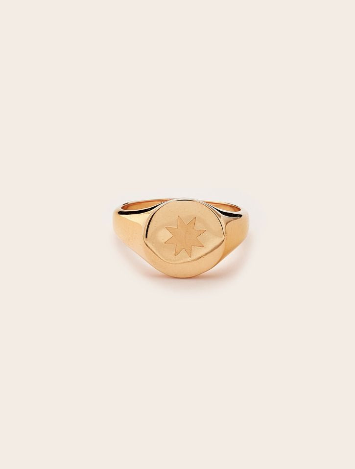 Whistle &amp; Pop Starkeeper Bright Star Signet Ring