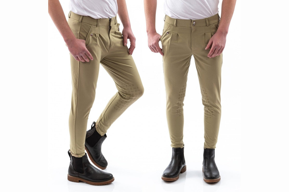 Whitaker Mens Breeches Silicone Knee Grip - Khaki