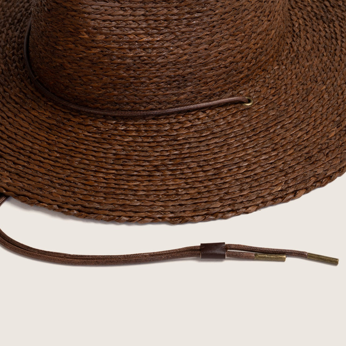Will &amp; Bear Austin Straw Wide Brim Hat - Brown Detail