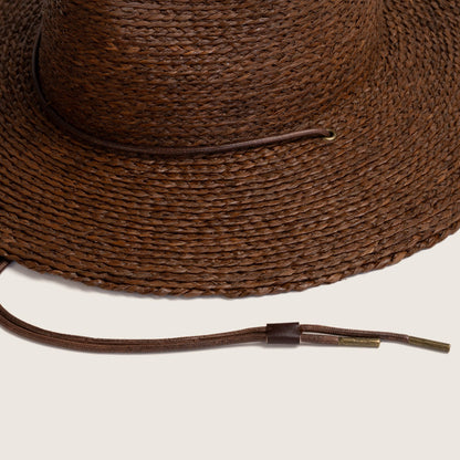Will &amp; Bear Austin Straw Wide Brim Hat - Brown Detail