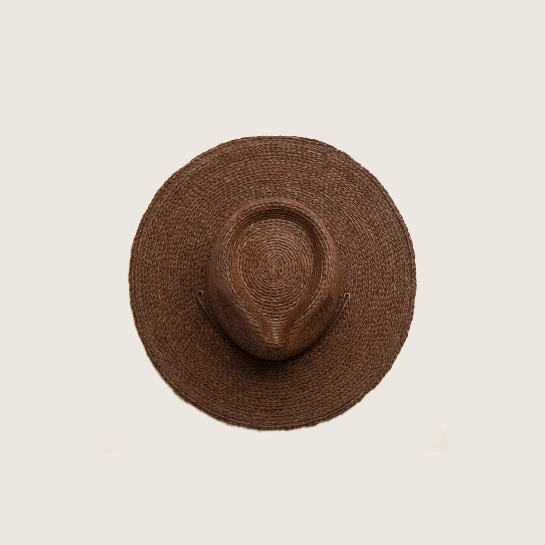 Will &amp; Bear Austin Straw Wide Brim Hat - Brown Front