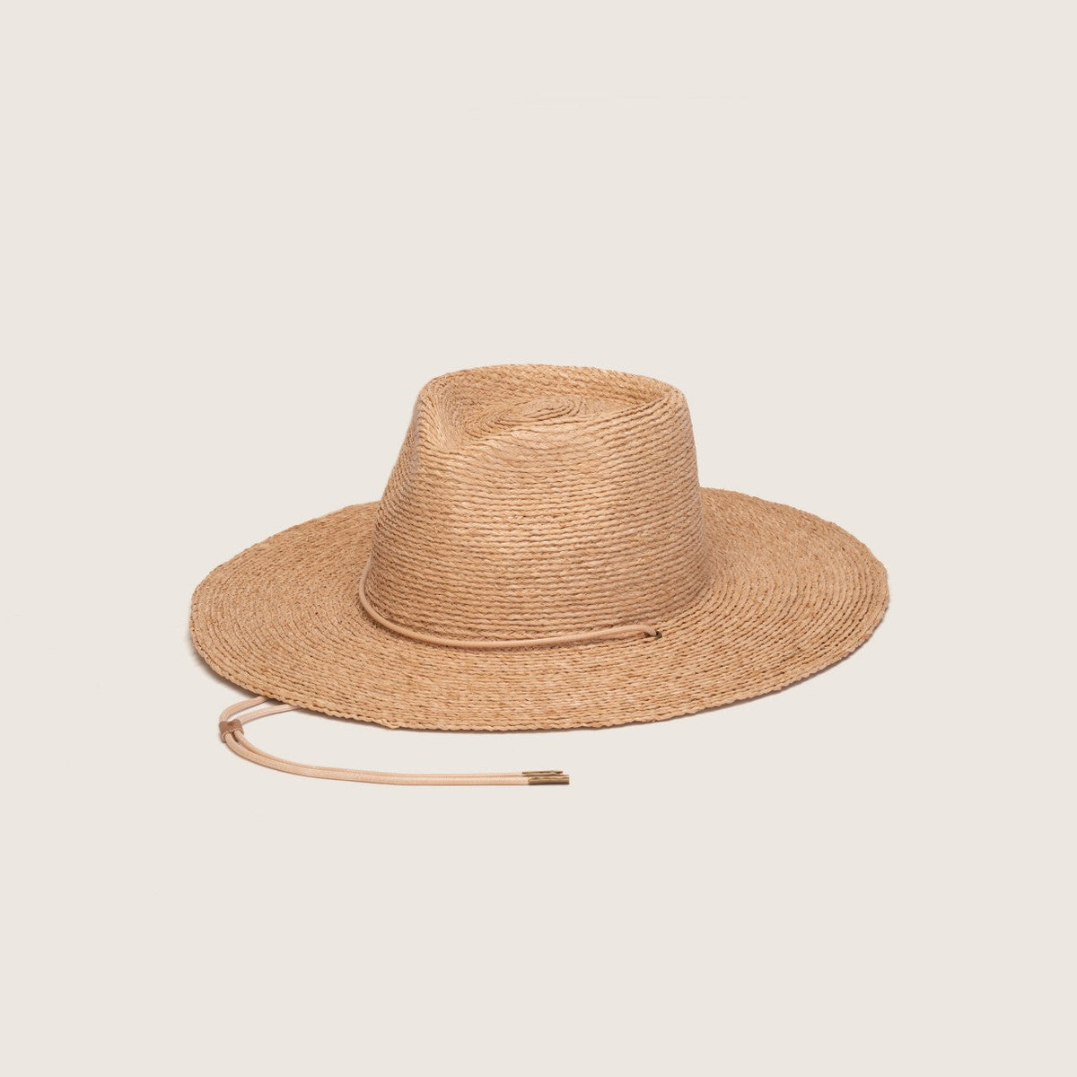 Will &amp; Bear Austin Straw Wide Brim Hat - Sand Front View
